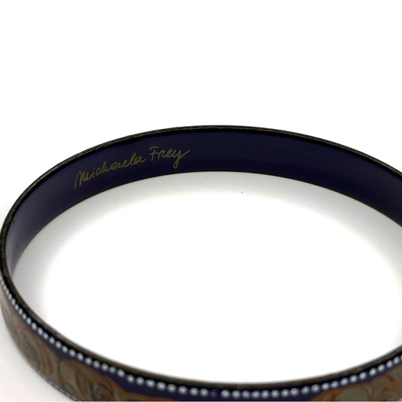 Michaela Frey Vintage Enamel Bangle Bracelet - Picture 3 of 7